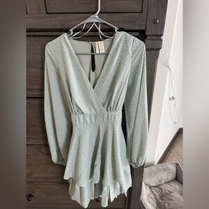 Japna Green Polka Dot Midi Dress